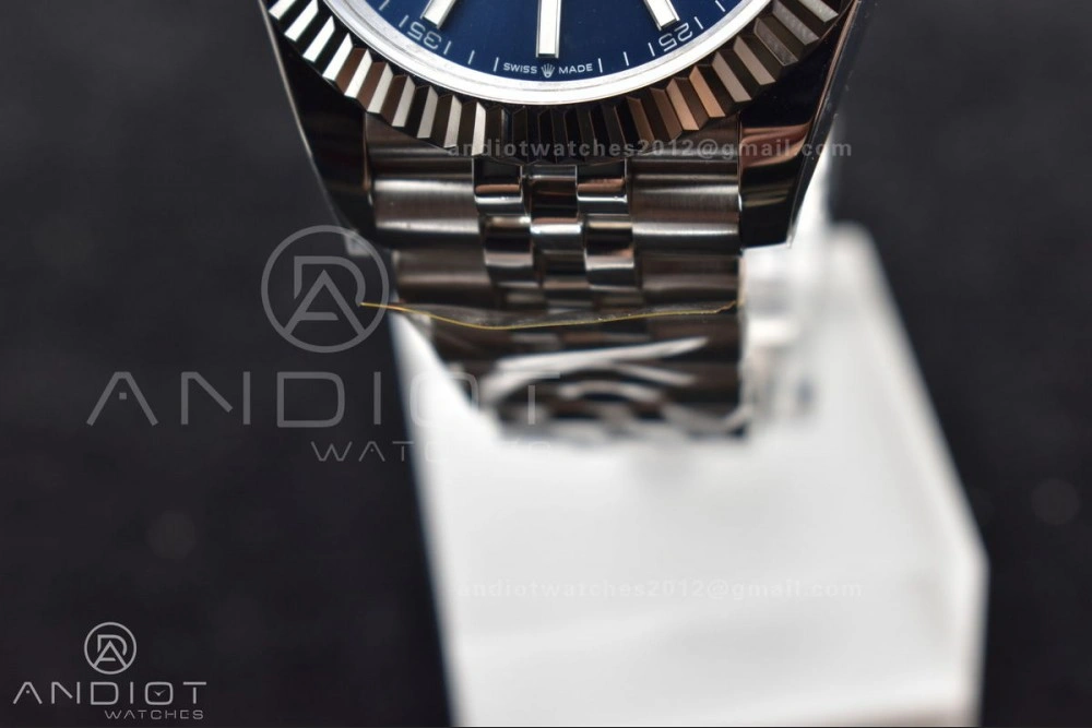 DateJust 41 126334 DIWF 1:1 Best Edition 904L Steel Blue Stick Dial on Jubilee Bracelet SA3235