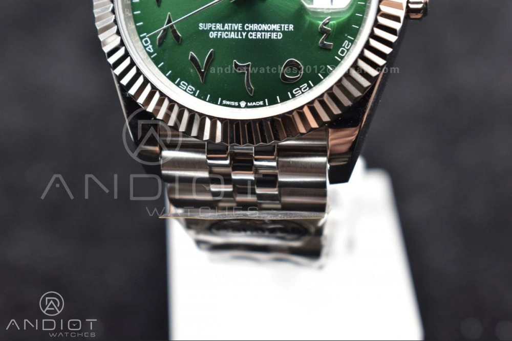DateJust 41 126334 DIWF 1:1 Best Edition 904L Steel Green Dial Arabic Marker on Jubilee Bracelet SA3235