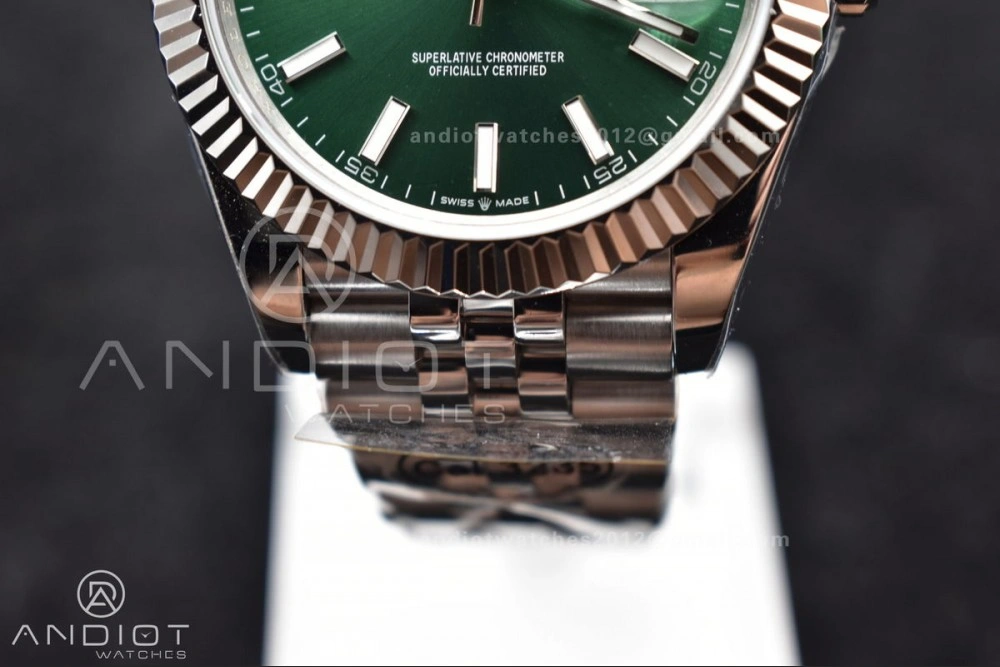 DateJust 41 126334 DIWF 1:1 Best Edition 904L Steel Green Sundust Dial on Jubilee Bracelet SA3235