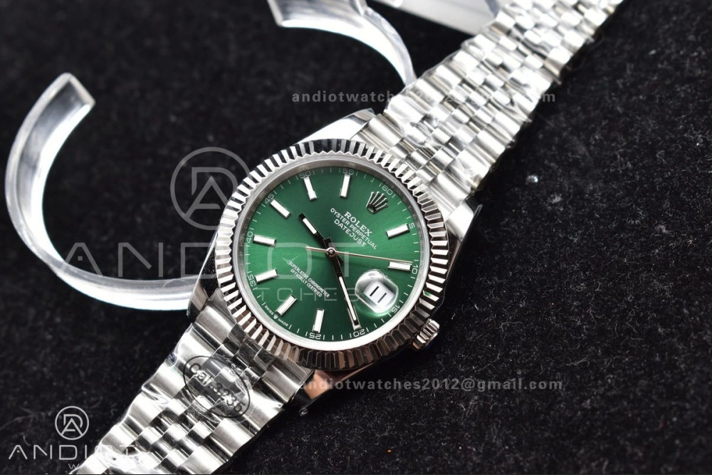 DateJust 41 126334 DIWF 1:1 Best Edition 904L Steel Green Sundust Dial on Jubilee Bracelet SA3235