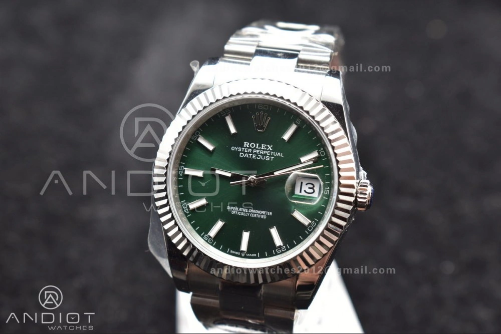 DateJust 41 126334 DIWF 1:1 Best Edition 904L Steel Green Sundust Dial on Oyster Bracelet SA3235