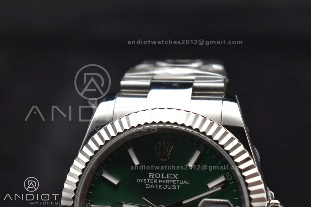 DateJust 41 126334 DIWF 1:1 Best Edition 904L Steel Green Sundust Dial on Oyster Bracelet SA3235