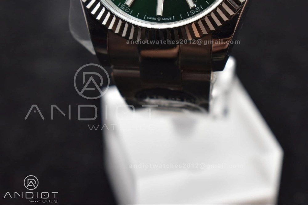 DateJust 41 126334 DIWF 1:1 Best Edition 904L Steel Green Sundust Dial on Oyster Bracelet SA3235