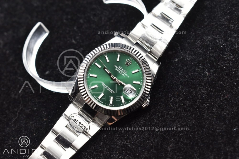 DateJust 41 126334 DIWF 1:1 Best Edition 904L Steel Green Sundust Dial on Oyster Bracelet SA3235