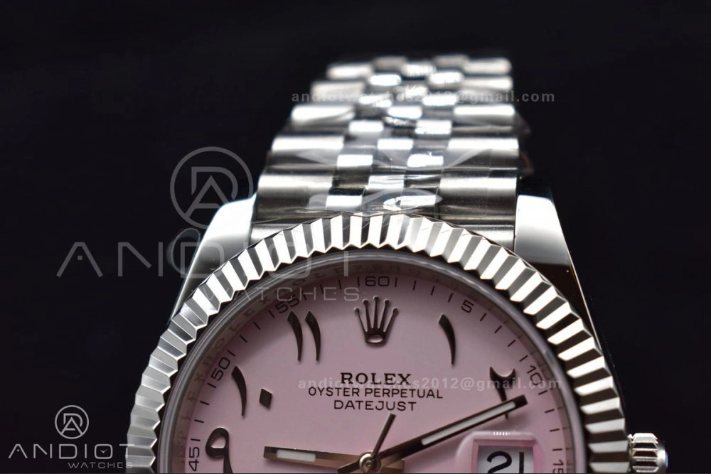 DateJust 41 126334 DIWF 1:1 Best Edition 904L Steel Pink Dial Arabic Marker on Jubilee Bracelet SA3235