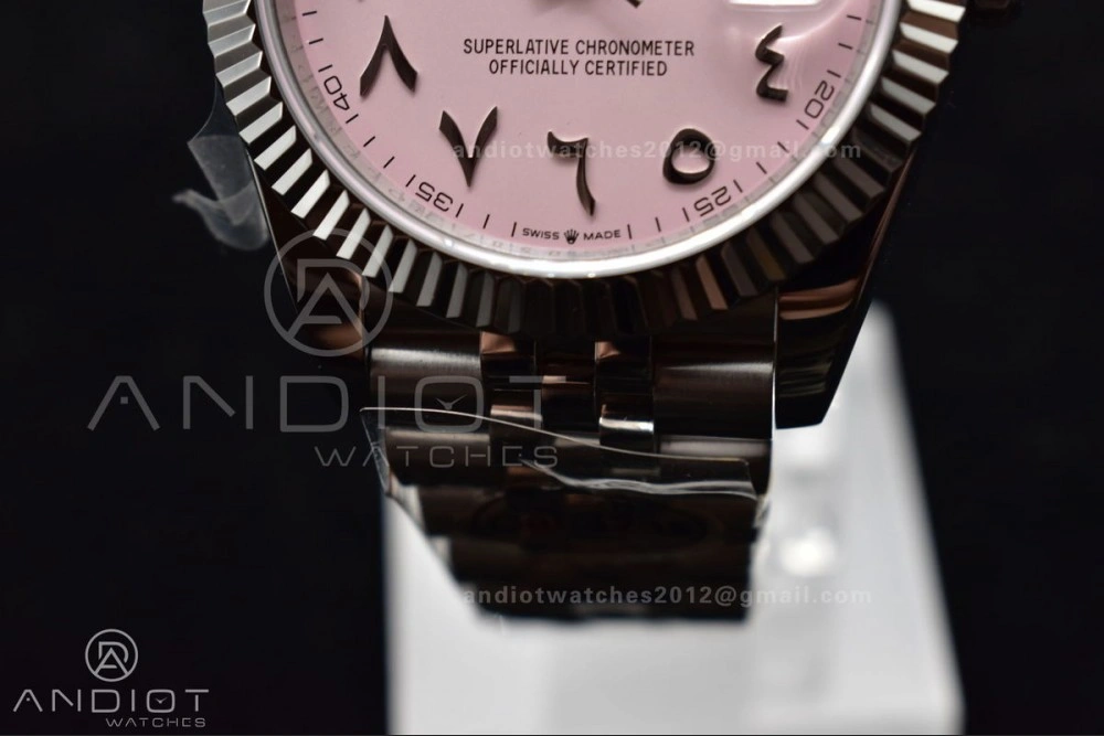 DateJust 41 126334 DIWF 1:1 Best Edition 904L Steel Pink Dial Arabic Marker on Jubilee Bracelet SA3235