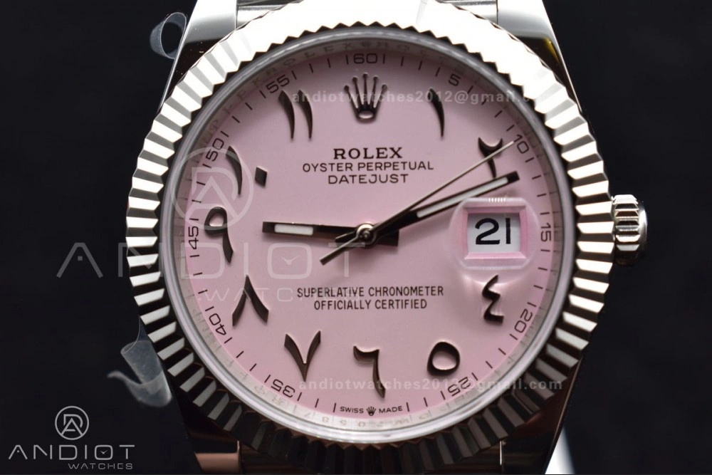 DateJust 41 126334 DIWF 1:1 Best Edition 904L Steel Pink Dial Arabic Marker on Jubilee Bracelet SA3235