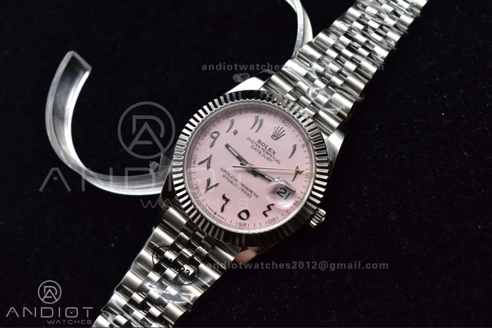 DateJust 41 126334 DIWF 1:1 Best Edition 904L Steel Pink Dial Arabic Marker on Jubilee Bracelet SA3235