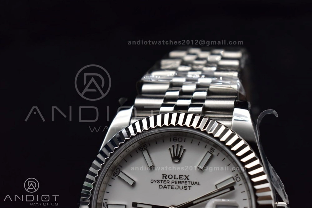 DateJust 41 126334 DIWF 1:1 Best Edition 904L Steel White Stick Dial on Jubilee Bracelet SA3235