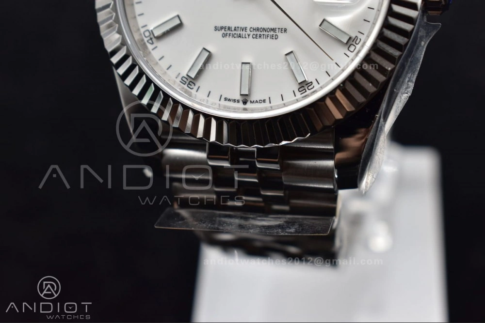 DateJust 41 126334 DIWF 1:1 Best Edition 904L Steel White Stick Dial on Jubilee Bracelet SA3235
