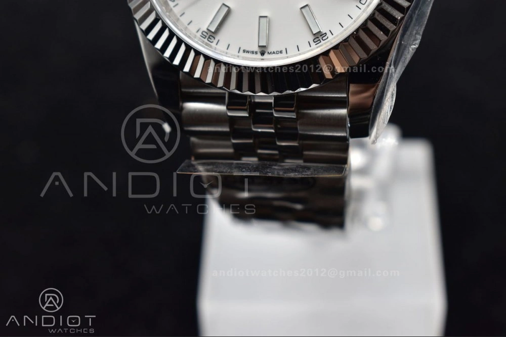 DateJust 41 126334 DIWF 1:1 Best Edition 904L Steel White Stick Dial on Jubilee Bracelet SA3235