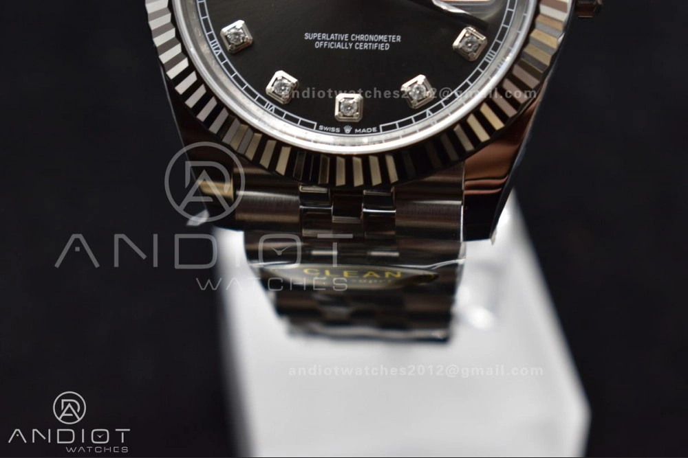 DateJust 41 SS 126334 Clean 1:1 Best Edition 904L Steel Grey Diamonds Dial On Jubilee Bracelet VR3235