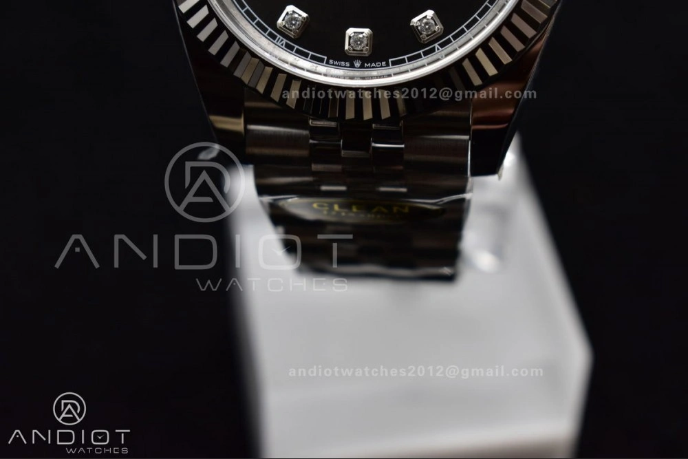 DateJust 41 SS 126334 Clean 1:1 Best Edition 904L Steel Grey Diamonds Dial On Jubilee Bracelet VR3235