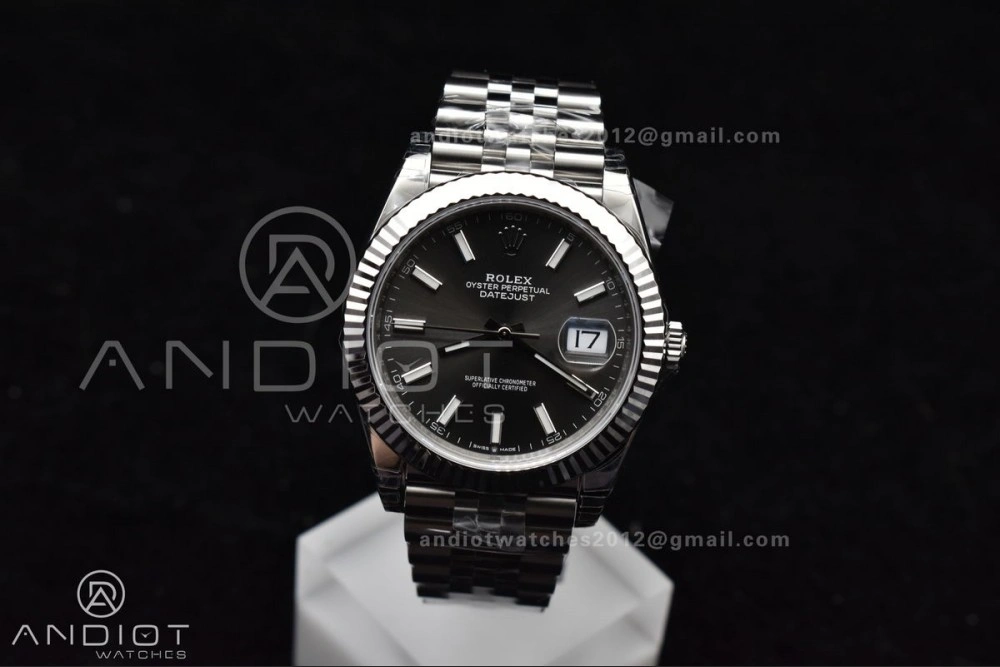 DateJust 41 SS 126334 VSF 1:1 Best Edition 904L Steel Grey Stick Dial On Jubilee Bracelet VS3235