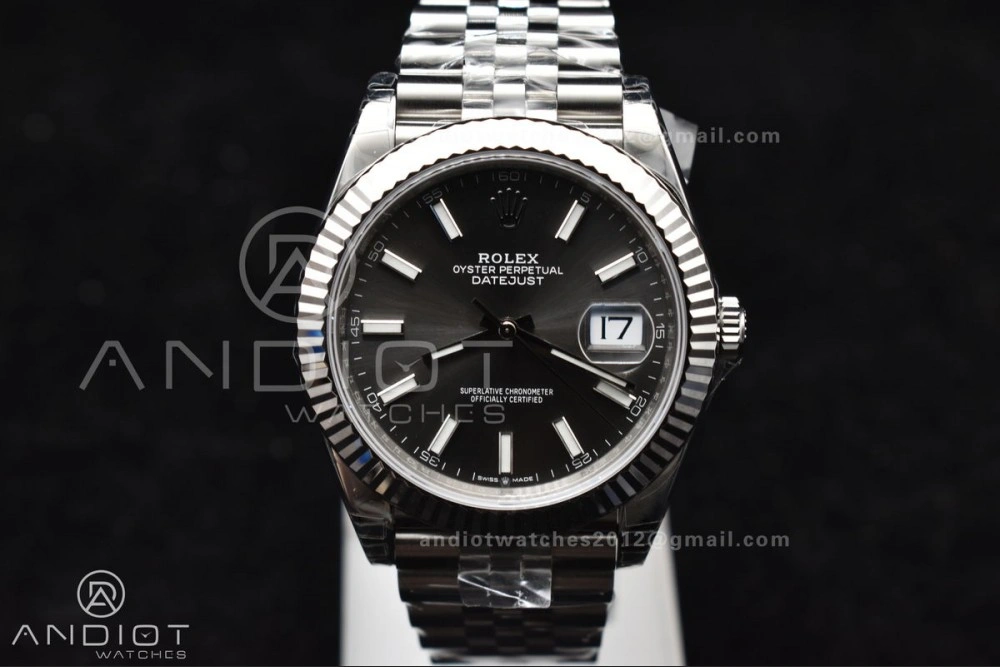 DateJust 41 SS 126334 VSF 1:1 Best Edition 904L Steel Grey Stick Dial On Jubilee Bracelet VS3235