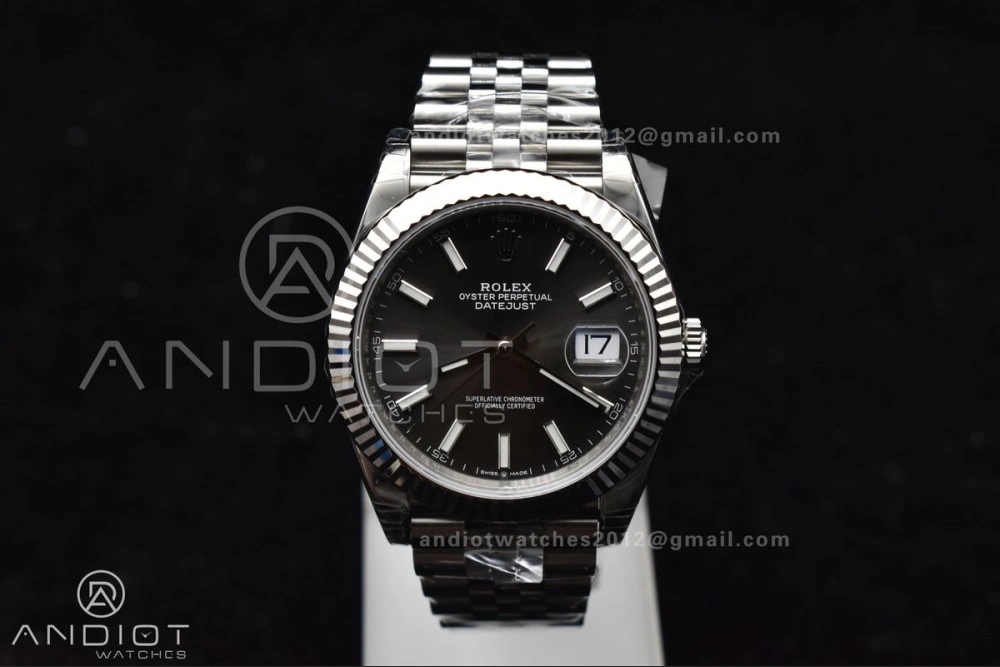 DateJust 41 SS 126334 VSF 1:1 Best Edition 904L Steel Grey Stick Dial On Jubilee Bracelet VS3235