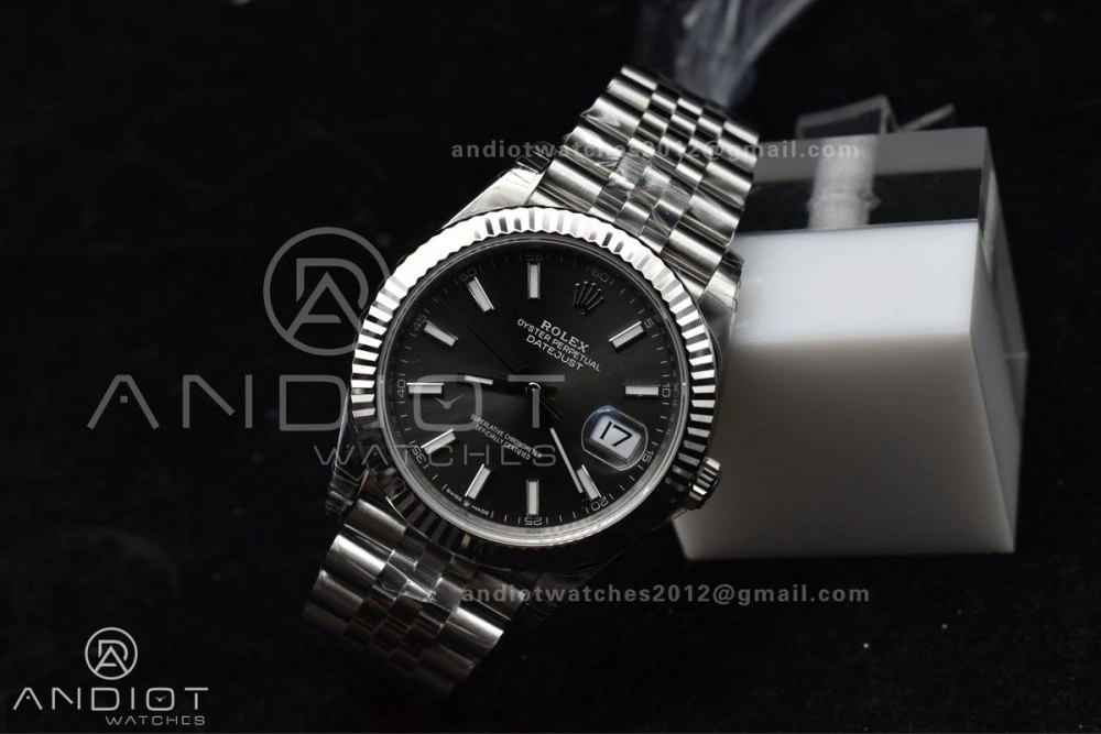 DateJust 41 SS 126334 VSF 1:1 Best Edition 904L Steel Grey Stick Dial On Jubilee Bracelet VS3235
