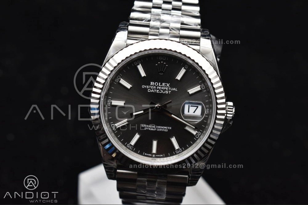 DateJust 41 SS 126334 VSF 1:1 Best Edition 904L Steel Grey Stick Dial On Jubilee Bracelet VS3235