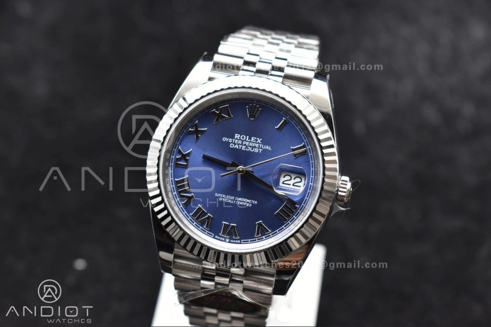 Datejust 41 SS 904L Steel Clean 1:1 Best Edition Blue Roman Dial on Jubilee Bracelet VR3235