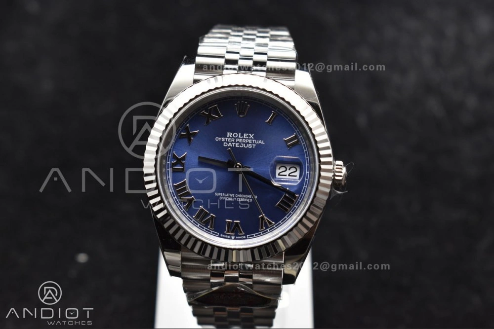 Datejust 41 SS 904L Steel Clean 1:1 Best Edition Blue Roman Dial on Jubilee Bracelet VR3235