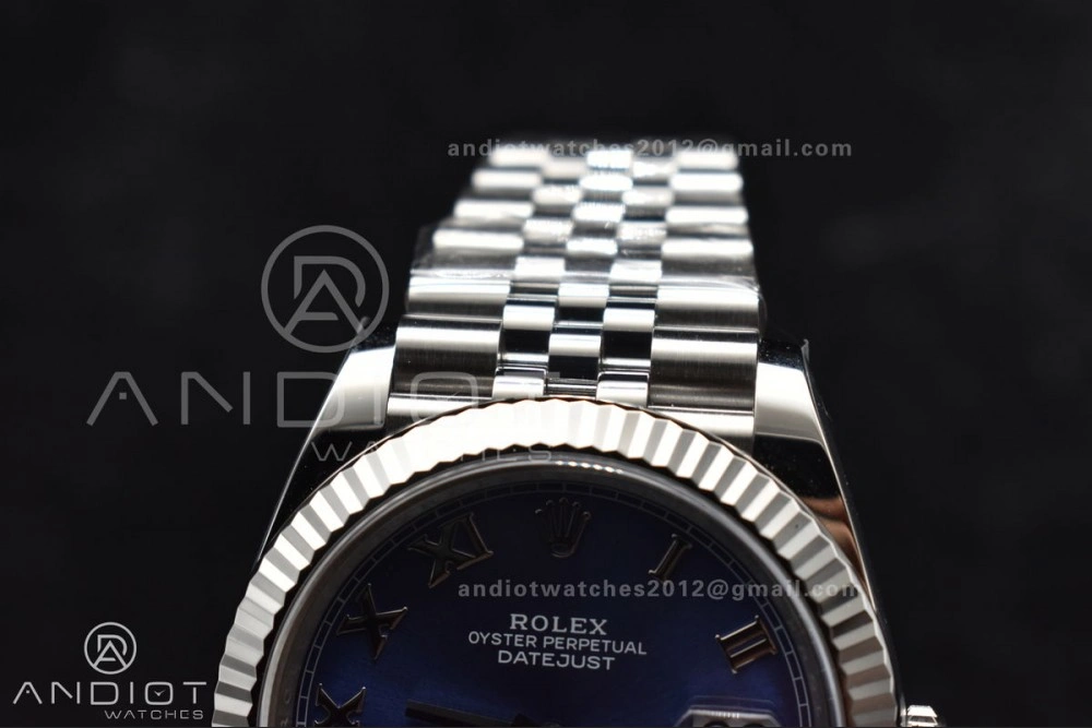 Datejust 41 SS 904L Steel Clean 1:1 Best Edition Blue Roman Dial on Jubilee Bracelet VR3235