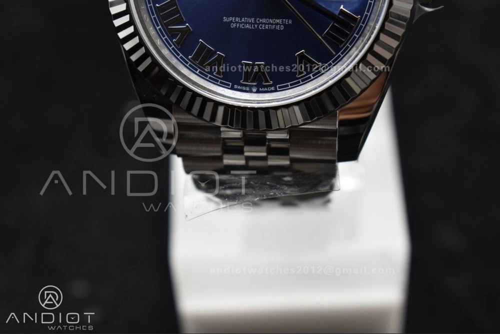 Datejust 41 SS 904L Steel Clean 1:1 Best Edition Blue Roman Dial on Jubilee Bracelet VR3235