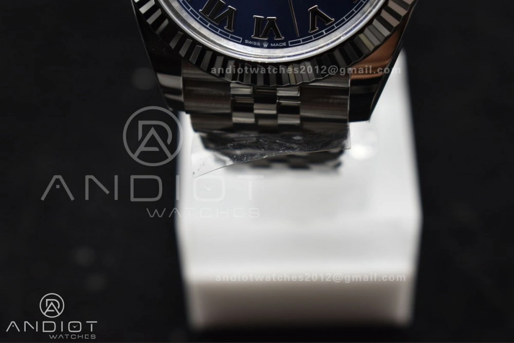 Datejust 41 SS 904L Steel Clean 1:1 Best Edition Blue Roman Dial on Jubilee Bracelet VR3235