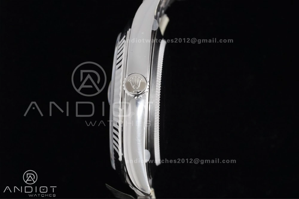 Datejust 41 SS 904L Steel Clean 1:1 Best Edition Gray Dial Green Roman on SS Bracelet SH3235