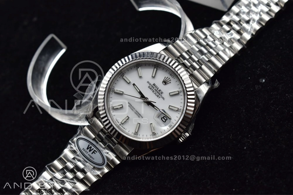Datejust 41 SS 904L Steel WF 1:1 Best Edition White Stick Dial on SS Jubilee Bracelet A3235