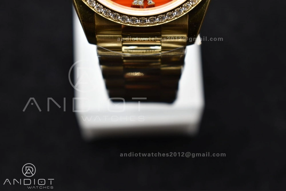 Day Date 36 YG RAF 1:1 Best Edition Red Carnelian Dial on YG Bracelet A2836