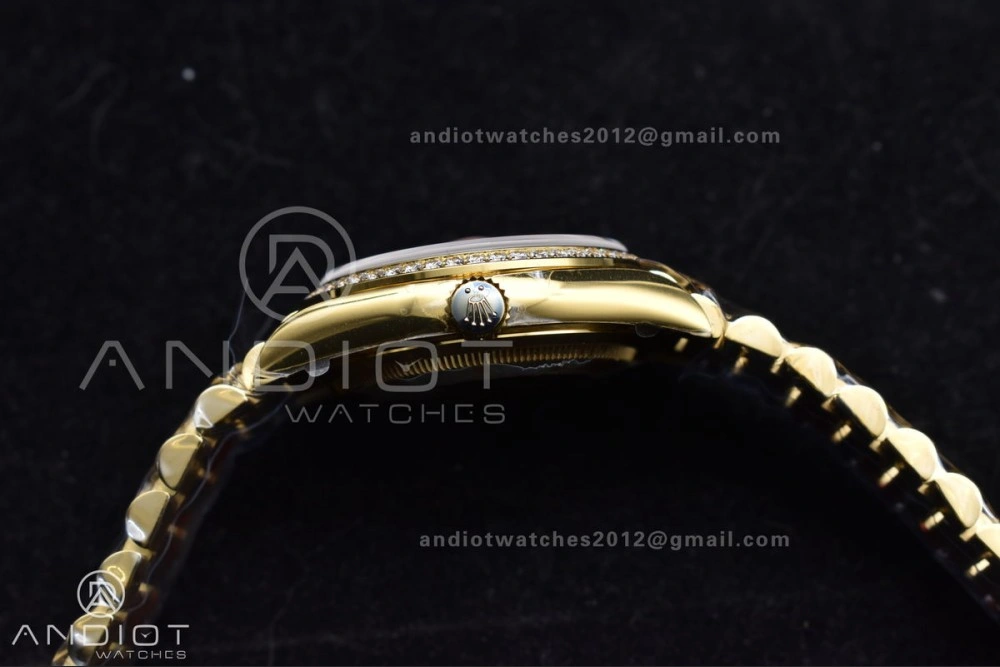 Day Date 36 YG RAF 1:1 Best Edition Red Carnelian Dial on YG Bracelet A2836