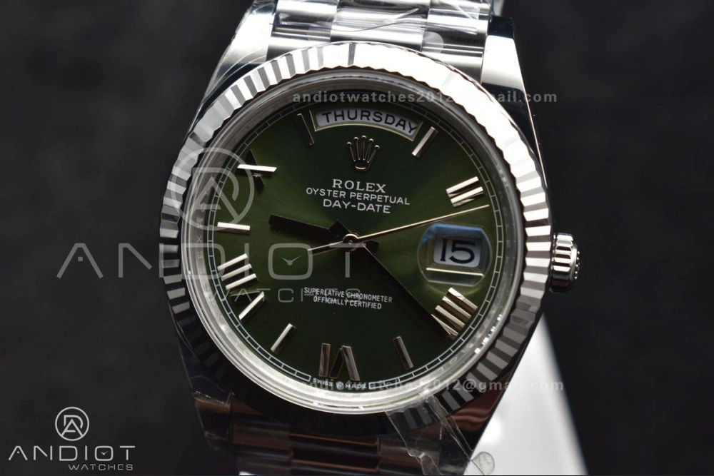 Day Date 40 SS 228239 THBF 1:1 Best Edition Green Roman Dial on President Bracelet VR3255 (Gain Weight)