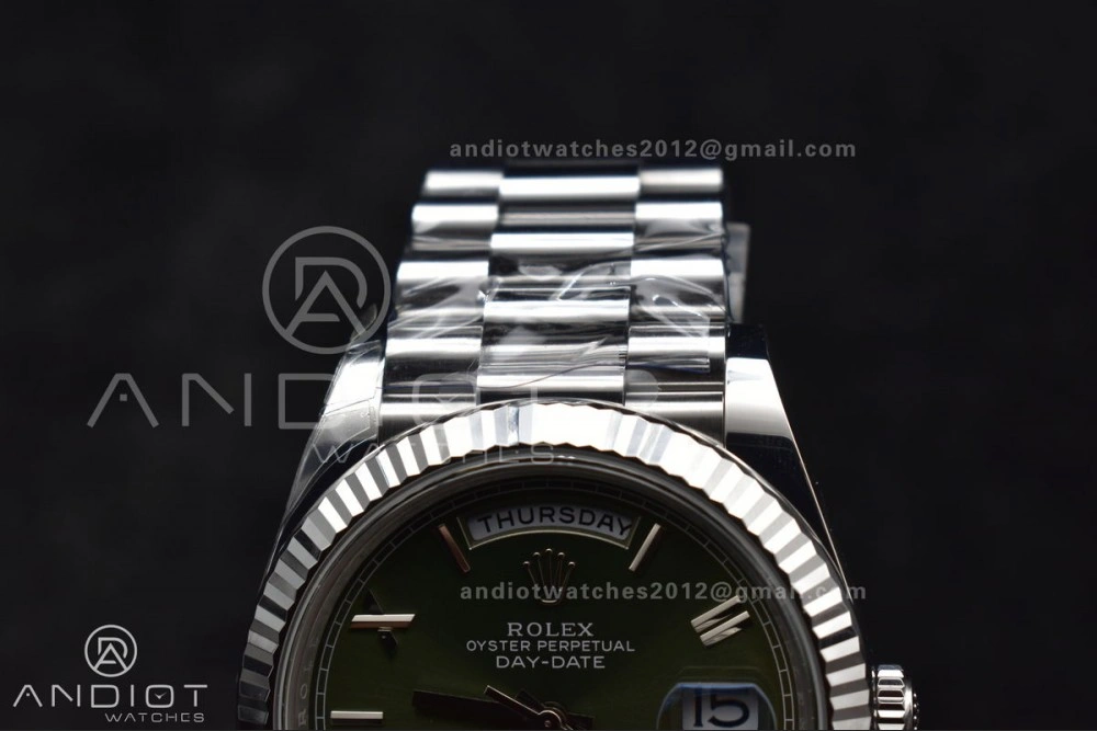 Day Date 40 SS 228239 THBF 1:1 Best Edition Green Roman Dial on President Bracelet VR3255 (Gain Weight)