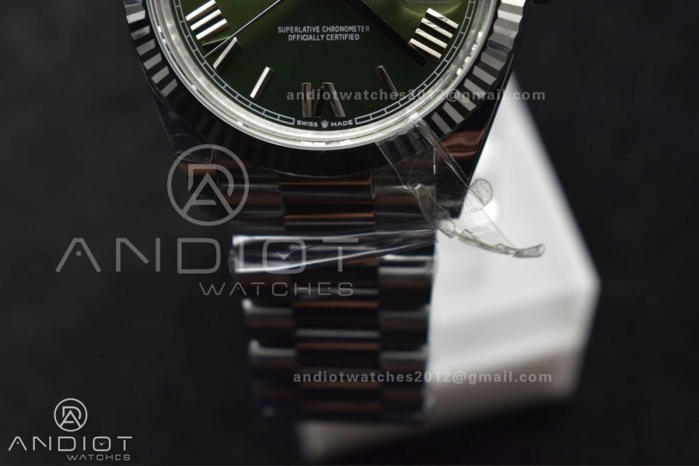Day Date 40 SS 228239 THBF 1:1 Best Edition Green Roman Dial on President Bracelet VR3255 (Gain Weight)