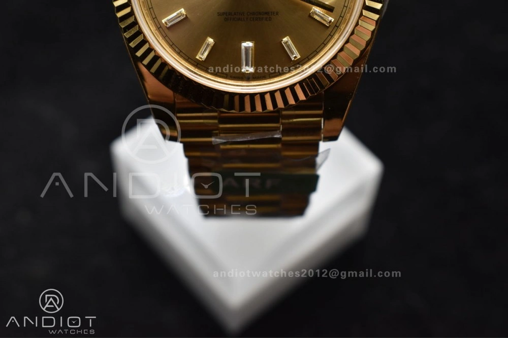 Day Date 40 YG 228238 ARF 1:1 Best Edition Gold Crystal Dial On President Bracelet VR3255 (Gain Weight)