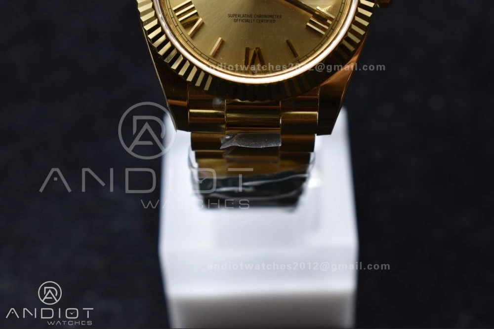 Day Date 40 YG 228238 ARF 1:1 Best Edition Gold Roman Dial On President Bracelet VR3255 (Gain Weight)