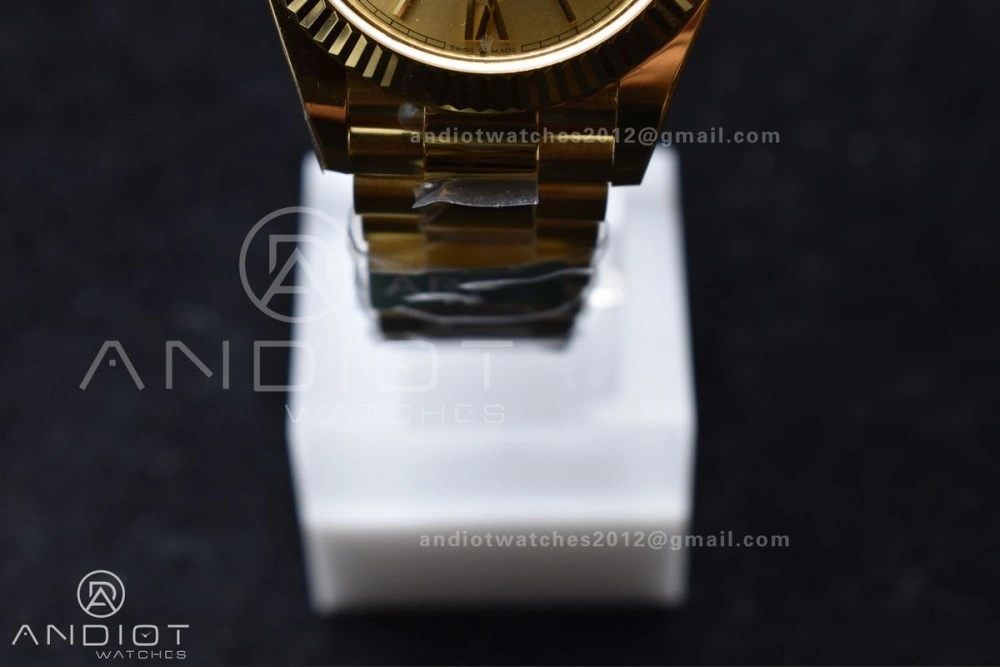 Day Date 40 YG 228238 ARF 1:1 Best Edition Gold Roman Dial On President Bracelet VR3255 (Gain Weight)