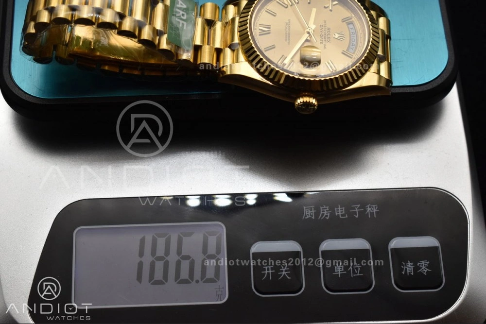 Day Date 40 YG 228238 ARF 1:1 Best Edition Gold Roman Dial On President Bracelet VR3255 (Gain Weight)