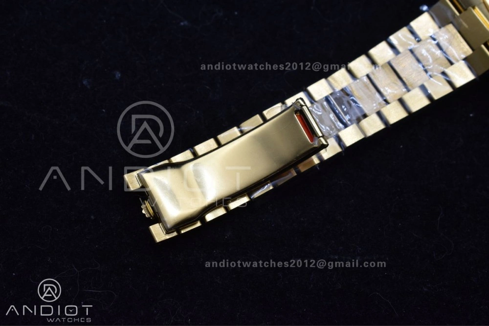 Day Date 40 YG 228238 ARF 1:1 Best Edition Gold Stick Dial On President Bracelet VR3255 (Gain Weight)