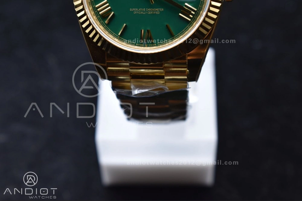 Day Date 40 YG 228238 ARF 1:1 Best Edition Green Roman Dial on President Bracelet VR3255 (Gain Weight)