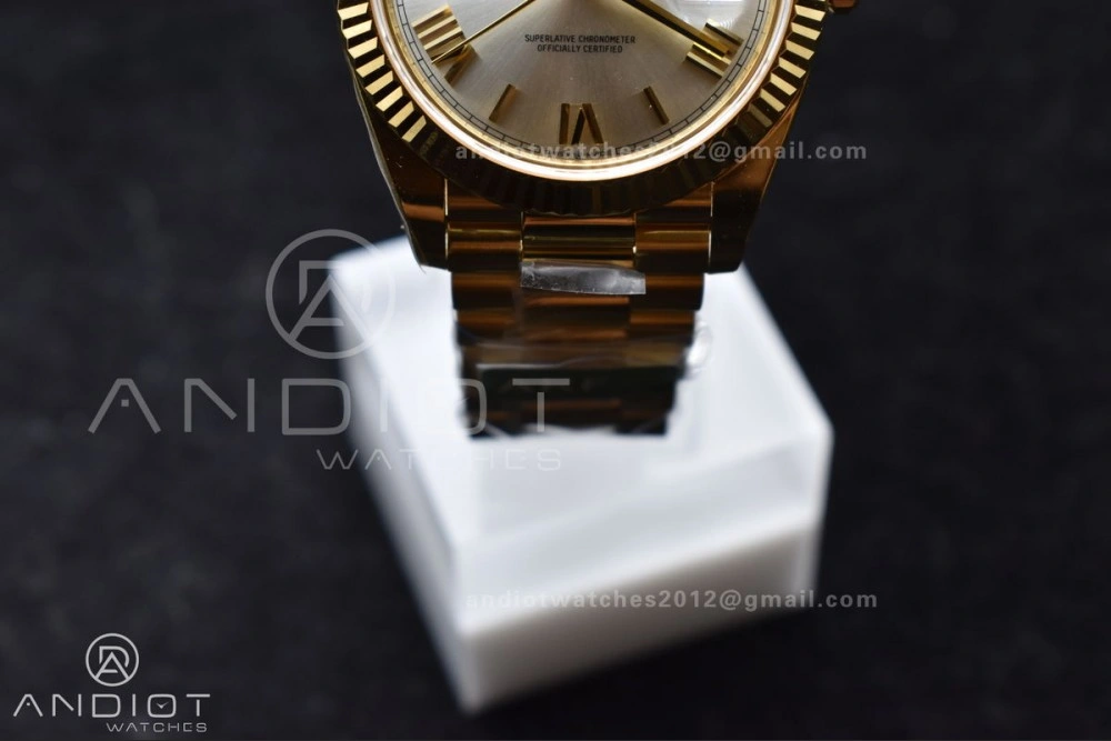 Day Date 40 YG 228238 ARF 1:1 Best Edition Silver Roman Dial On President Bracelet VR3255 (Gain Weight)