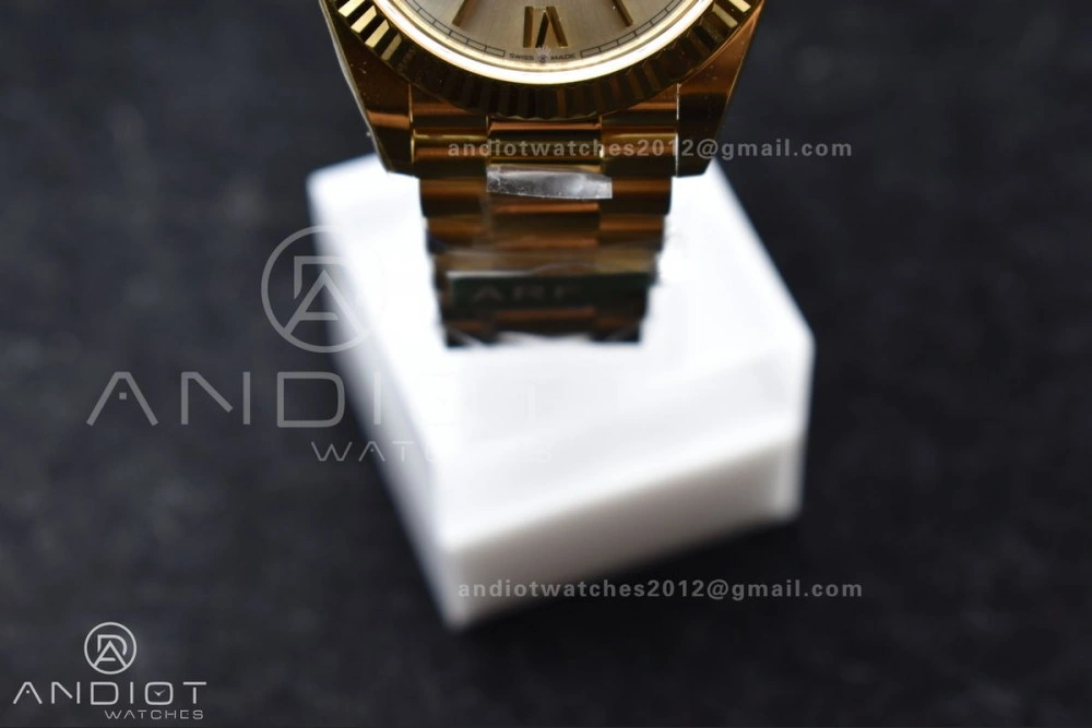Day Date 40 YG 228238 ARF 1:1 Best Edition Silver Roman Dial On President Bracelet VR3255 (Gain Weight)