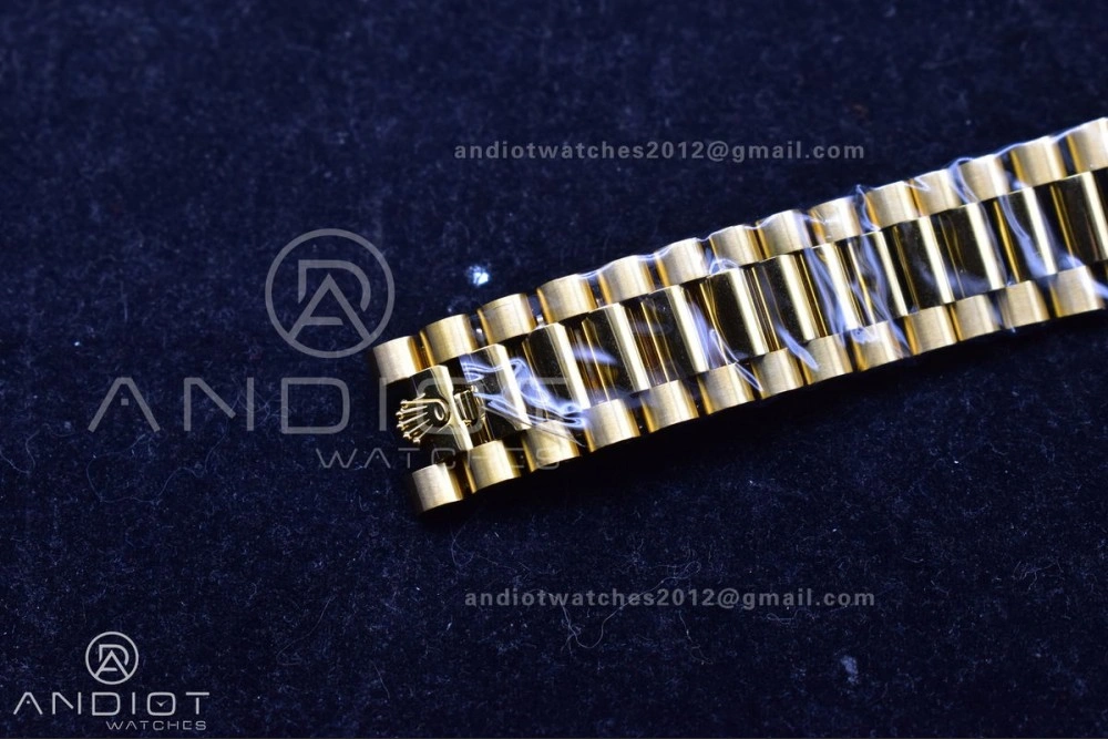 Day Date 40 YG 228238 THBF 1:1 Best Edition Black Crystal Dial on President Bracelet VR3255 (Gain Weight)