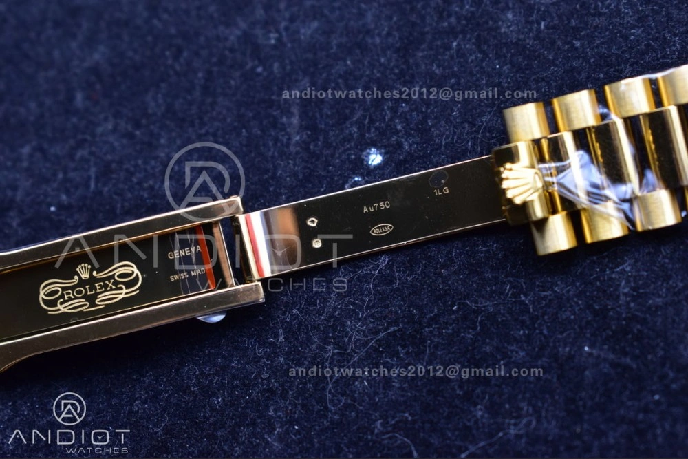 Day Date 40 YG 228238 THBF 1:1 Best Edition Black Crystal Dial on President Bracelet VR3255 (Gain Weight)