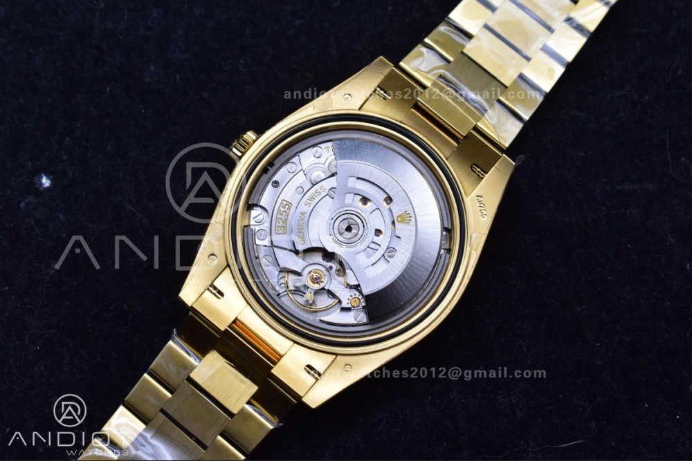 Day Date 40 YG 228238 THBF 1:1 Best Edition Black Crystal Dial on President Bracelet VR3255 (Gain Weight)