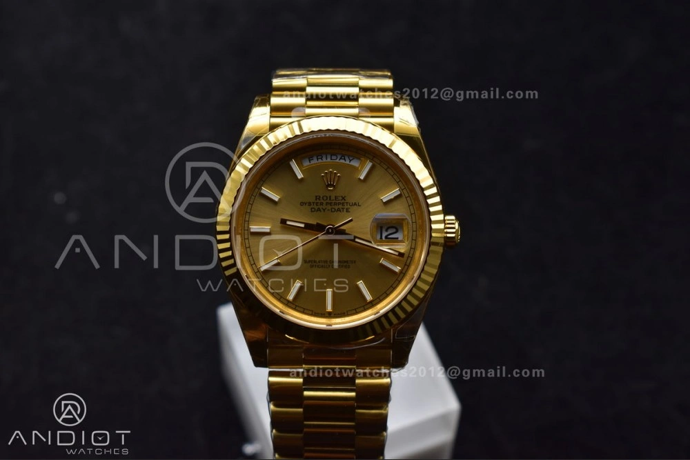 Day Date 40 YG 228238 THBF 1:1 Best Edition Gold Dial on President Bracelet VR3255 (Gain Weight)