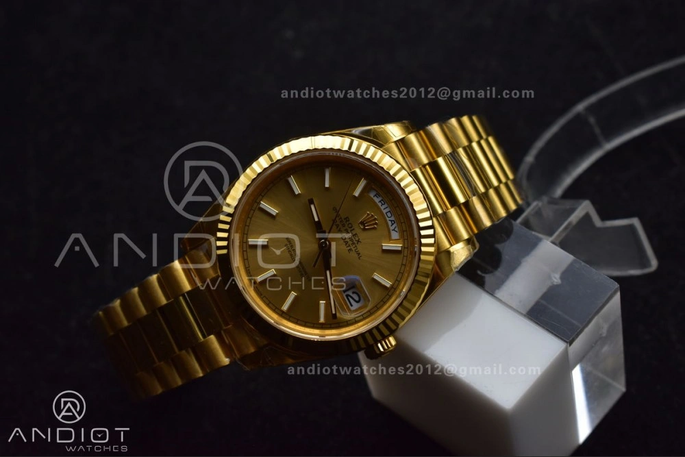Day Date 40 YG 228238 THBF 1:1 Best Edition Gold Dial on President Bracelet VR3255 (Gain Weight)