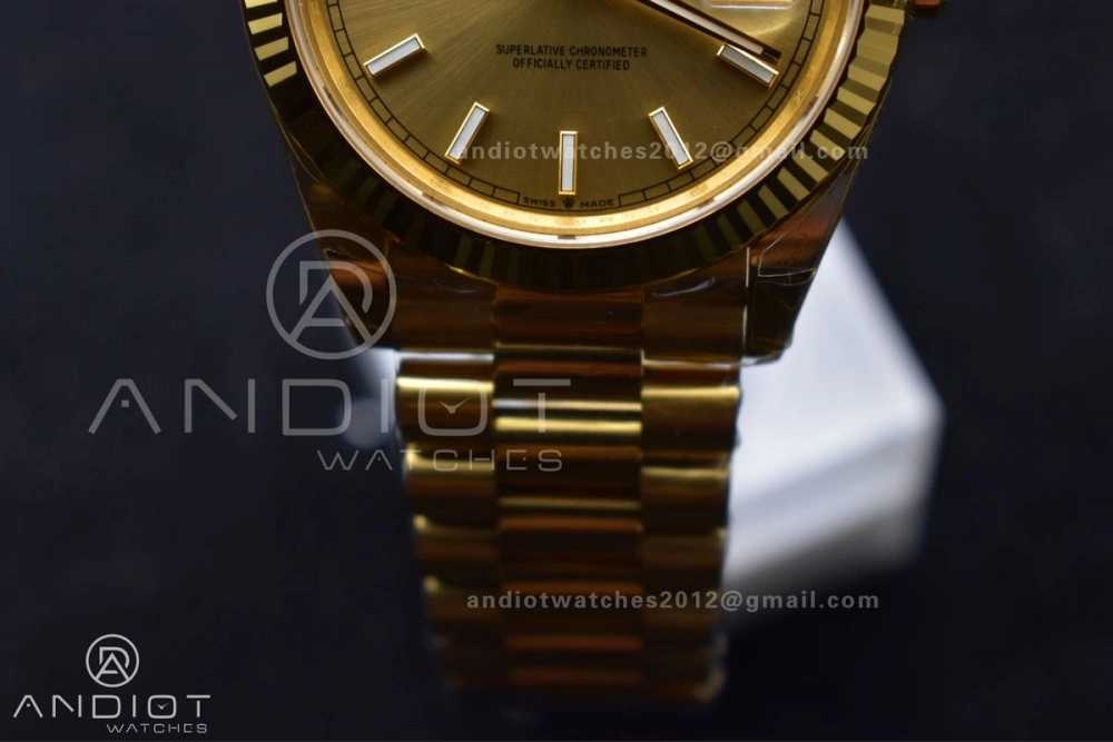 Day Date 40 YG 228238 THBF 1:1 Best Edition Gold Dial on President Bracelet VR3255 (Gain Weight)
