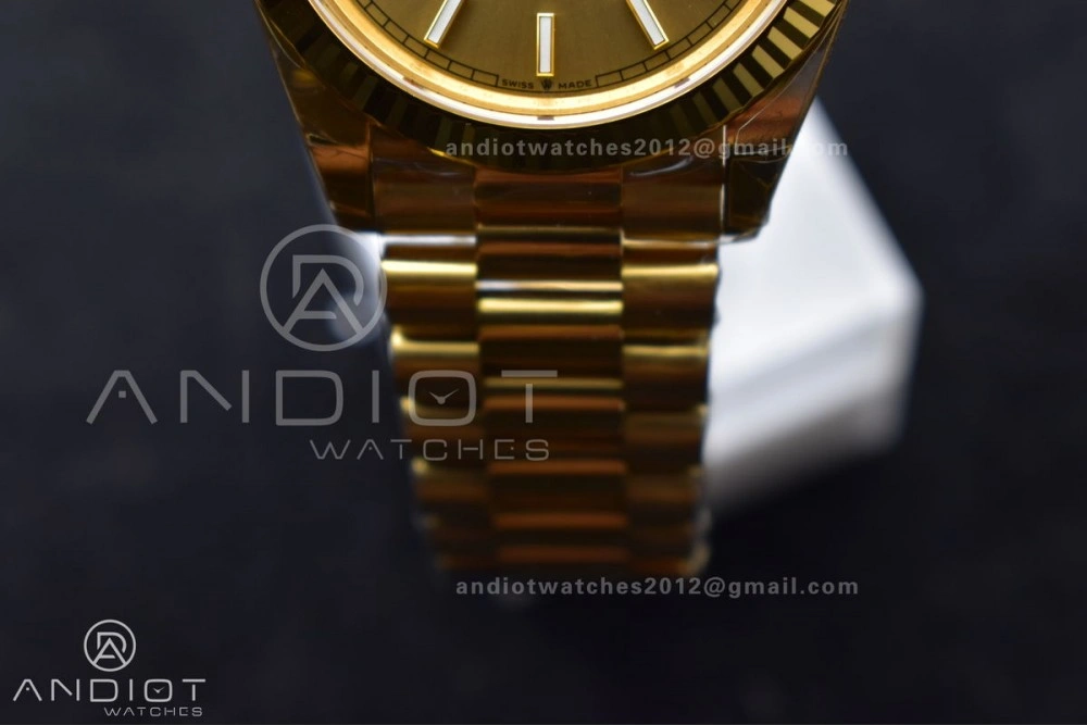 Day Date 40 YG 228238 THBF 1:1 Best Edition Gold Dial on President Bracelet VR3255 (Gain Weight)