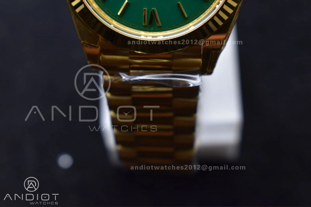 Day Date 40 YG 228238 THBF 1:1 Best Edition Green Roman Dial on President Bracelet VR3255 (Gain Weight)